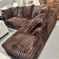 Brand new brown sofa soft velvet