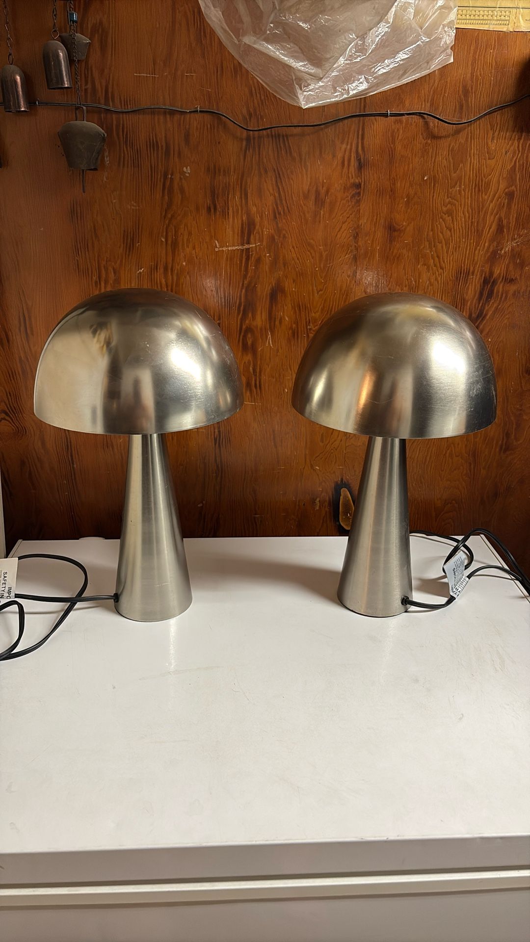 Mushroom Lamps Silver