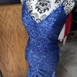 Blue Formal Mermaid  Dress