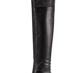 🔴New NOT IN BOX Vince Camuto Women’s size 8 1/2 Black WIDE CALF DESEMMA OVER THE KNEE LEATHER BOOT🔴