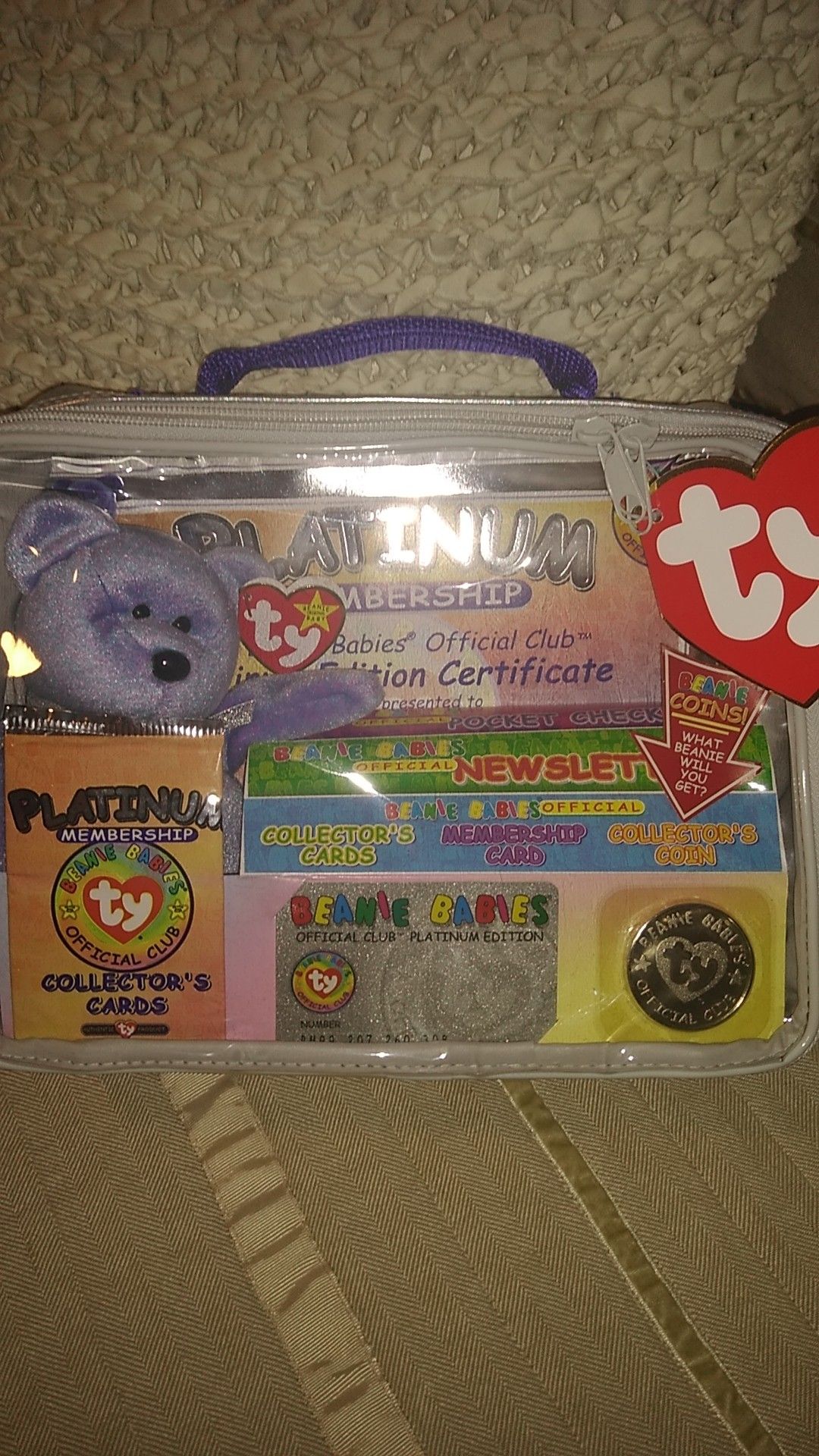 Rare Beanie Babies Platinum Membership edition