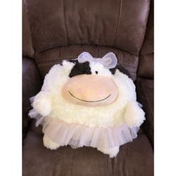 Ballerina Cow Round Plush Pink Tutu Pillow 🐮🎀