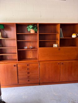 Teak Modular Wall Unit