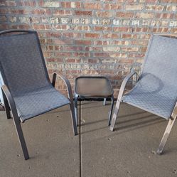 Patio chairs and table