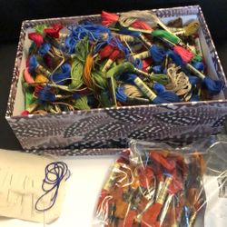 Box Full Of DMC Embroidery Floss 