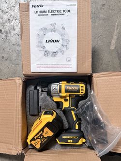 Cordless Impact Wrench, 665Ft-lbs (550N.m) Brushless 1/2 inch, 2400RPM High Torque Impact Gun, 1x 4.0Ah Battery, Charger,5 Sockets, Electric Impact Wr