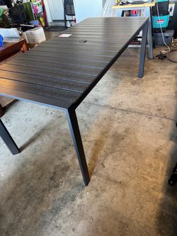 Outdoor Patio Dining Table brand new $150 also wrought iron chairs $100