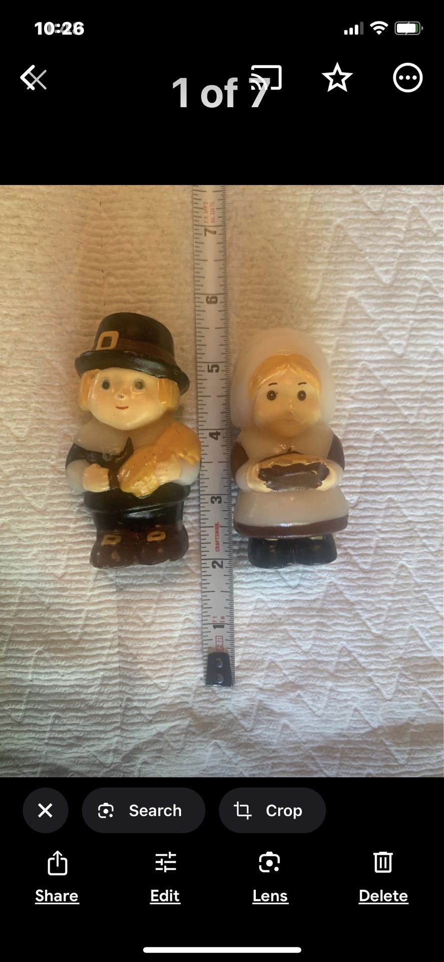 Vintage Thanksgiving Holiday Pilgrims Candles