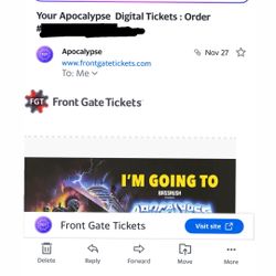 APOCALYPSE FEST Ticket 