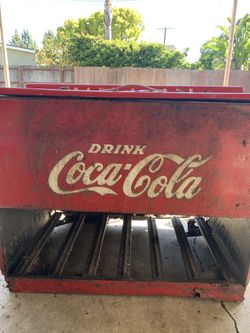Very Rare Antique 1950’s Coca-cola Vintage Red Metal Party Cooler