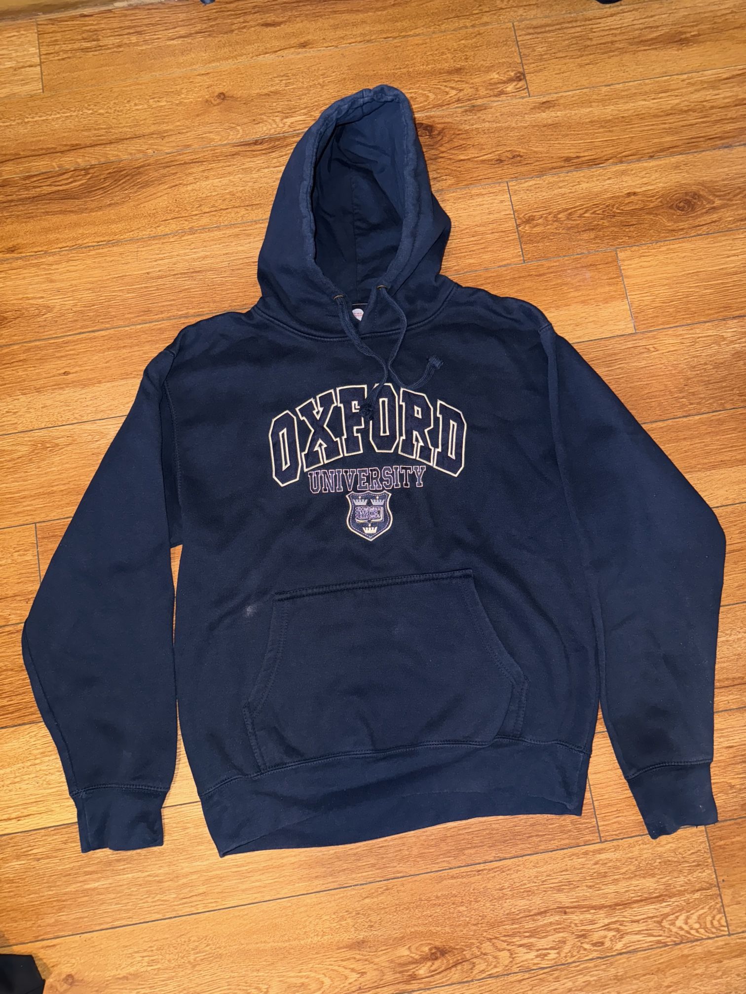 Oxford University Sweatshirt Blue Hoodie Vintage England Official XL