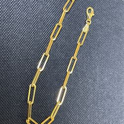 14kt Woman Bracelet Paper Clip 