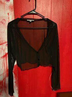 Black see-through cover up