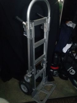 Uline Convertible Jr. Aluminum Hand Truck w/ Pneumatic Wheels