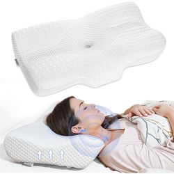 Cervical Memory Foam Pillow, Contour Pillows for Neck and Shoulder