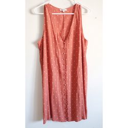 Madewell Pink Polka Dot Sleeveless Dress - Size Large