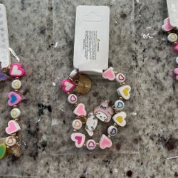 Sanrio Bracelets And Pooh Coin Purses