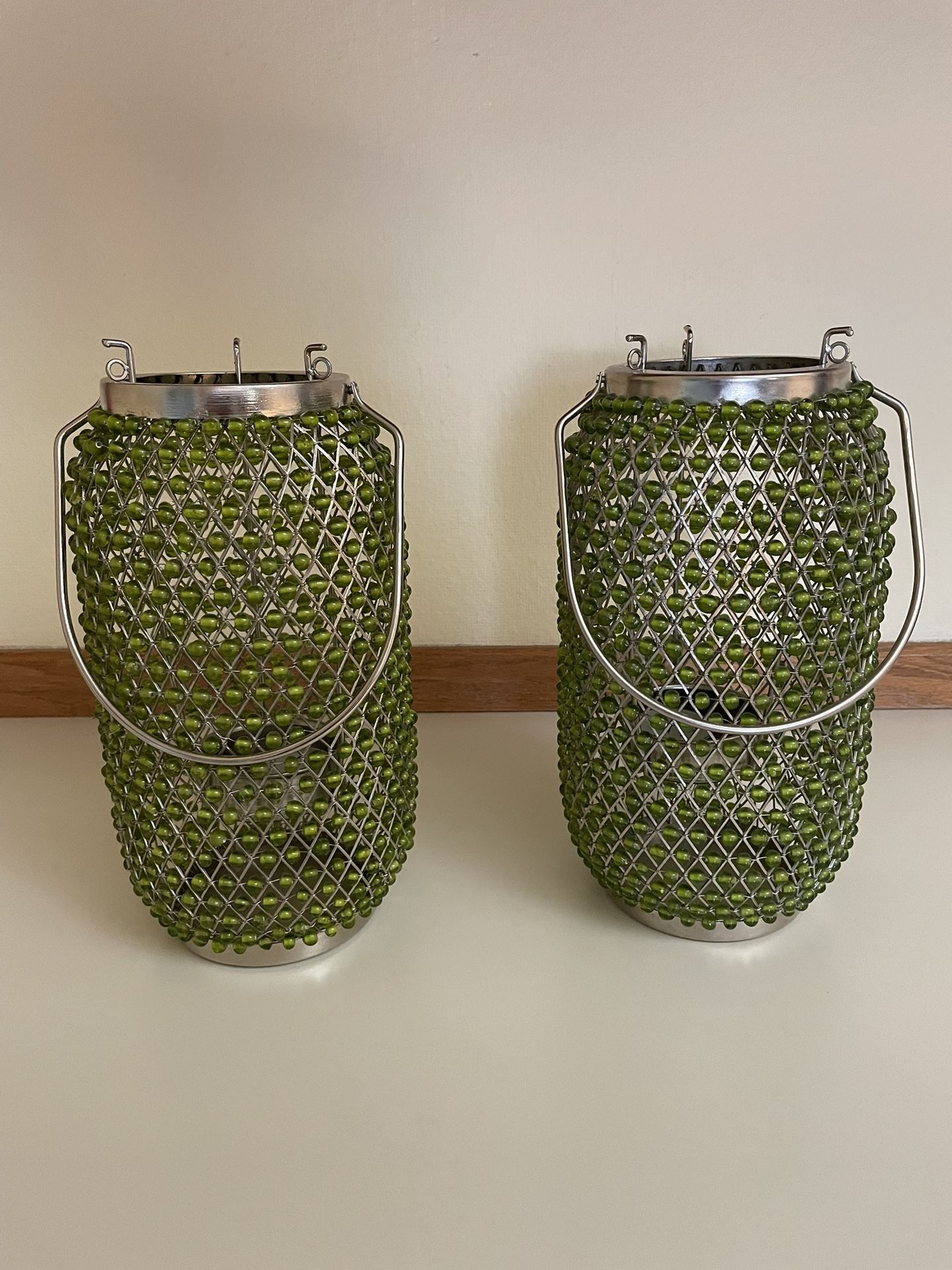 Home &Gardens Bead Candle Holder Lantern Set of 2for$20