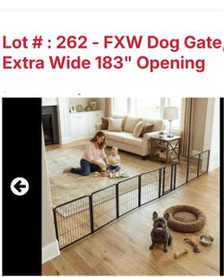 NEW IN BOX** NICE 24”h X 183”w PET GATE/PLAY YARD W/ OPTIONAL FREE-STAND OR HARDWARE MOUNT