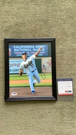 Dodgers Julio Urias Rancho Cucamonga Quakes Autograph Photo PSA Authentication
