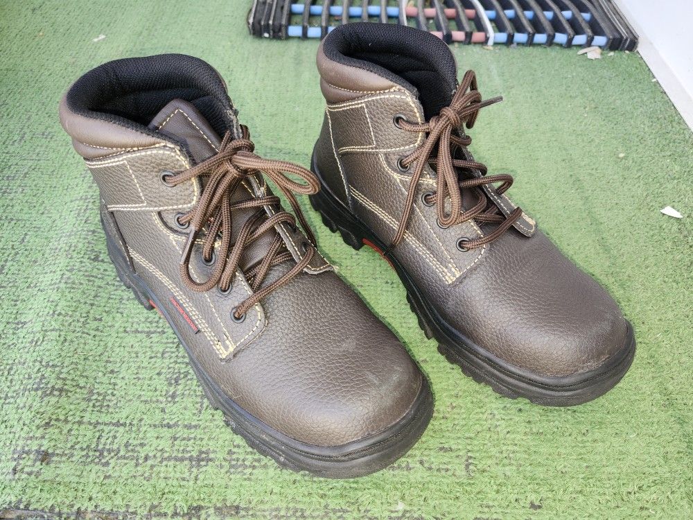 Skechers Work Steel Toe Air Cooled Boots Men Size 9.5 Wide