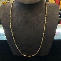 10KT Diamond Cut Round Franco Chain 35047-4