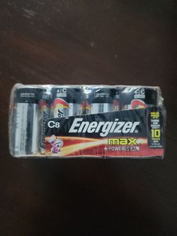 Energizer Max, C Batteries, 8 Pack.