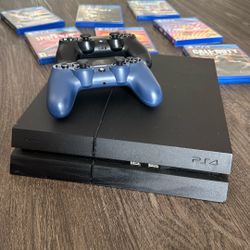 PS4 With 2 Controller And Games
