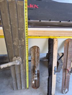 Concrete finishing tools.