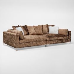 brown two piece sectional