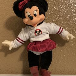 Minnie Mouse Mouseketeer 11” Plush Stuffed Doll Applause 8411 Vintage 1981