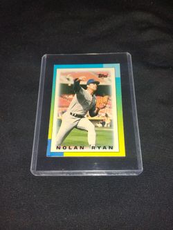 Mini 1990 Nolan Ryan Baseball Card - Topps #39 - about 2 by 3 inches