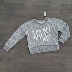 JUSTICE Girls Graphic Scoop-Neck Sweatshirt, S (7/8)