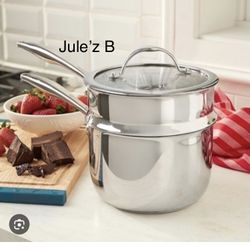 Princess House. Olla Para Baño Maria De 2.75 Qts Nueva En Su Caja 