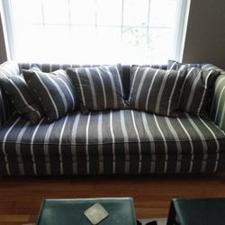 Free Grey Striped Sofa