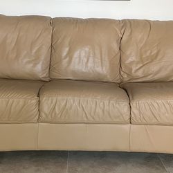 Natuzzi Italian Leather Couch 4 Piece Set 