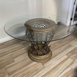 Table & Chairs decorative Rod Iron And Beveled Glass 