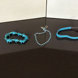 2 Turqoise Bracelets & Anklet 