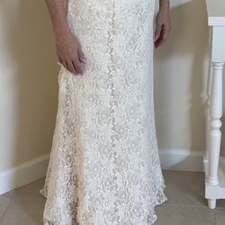Beige Wedding Dress