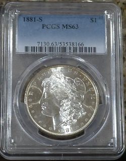 1881 Morgan Dollar PCGS Certified
