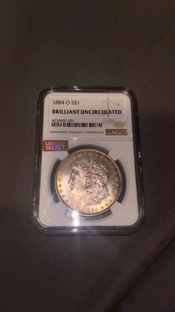 1884 O morgan silver dollar