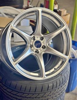 19x10.5 Kansei Tandems Hyper Silver 5x114.3 G35 G37 350z 370z Mustang