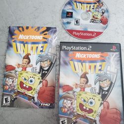 Nicktoons Unite PS2 Sony PlayStation 2 CIB with SpongeBob, Jimmy, Timmy and Danny like new condition