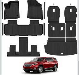 New Floor Mats for 2018-2023 Chevrolet Traverse 7 Seats All Weather Floor Mats, Cargo Mat, 2nd/3rd Row Backrest Mats, Door Sill Guards, 2nd Row Bucket