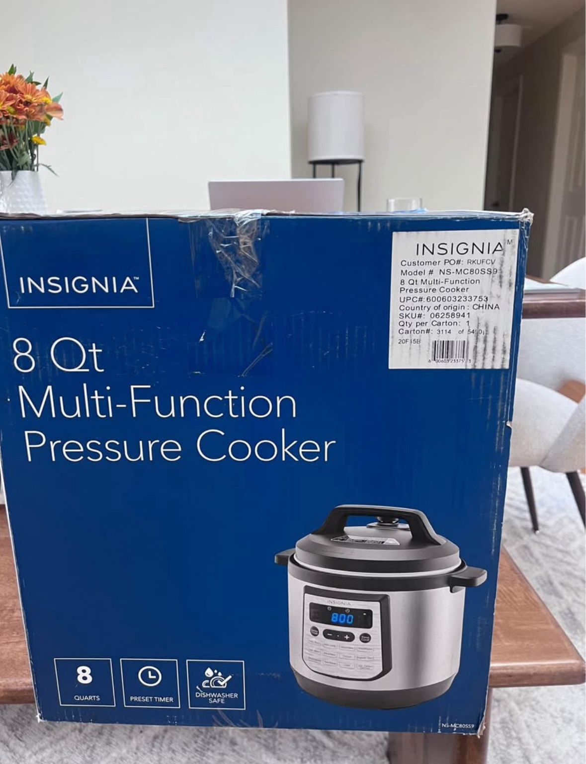 Insignia 8qt pressure cooker