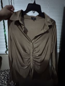 Brown button shirt