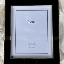 Siena Black Enamel with Gold Trim 8 x 10 Picture Frame Perfect Wedding Gift