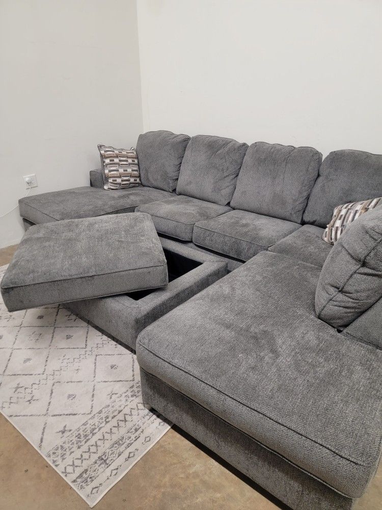 New Plush Gray Sectional