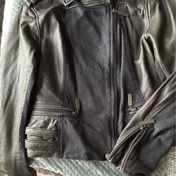 Peace love world motto leather cotton jacket