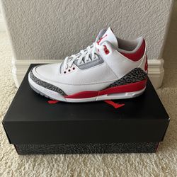 Jordan 3 Retro Fire Red - Size 9.5 Mens